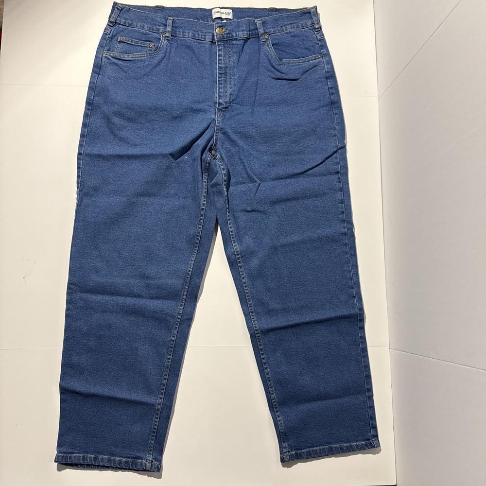 John Blair Mens Blue Jeans 42x30 Classic Fit Straight Leg Denim Pants